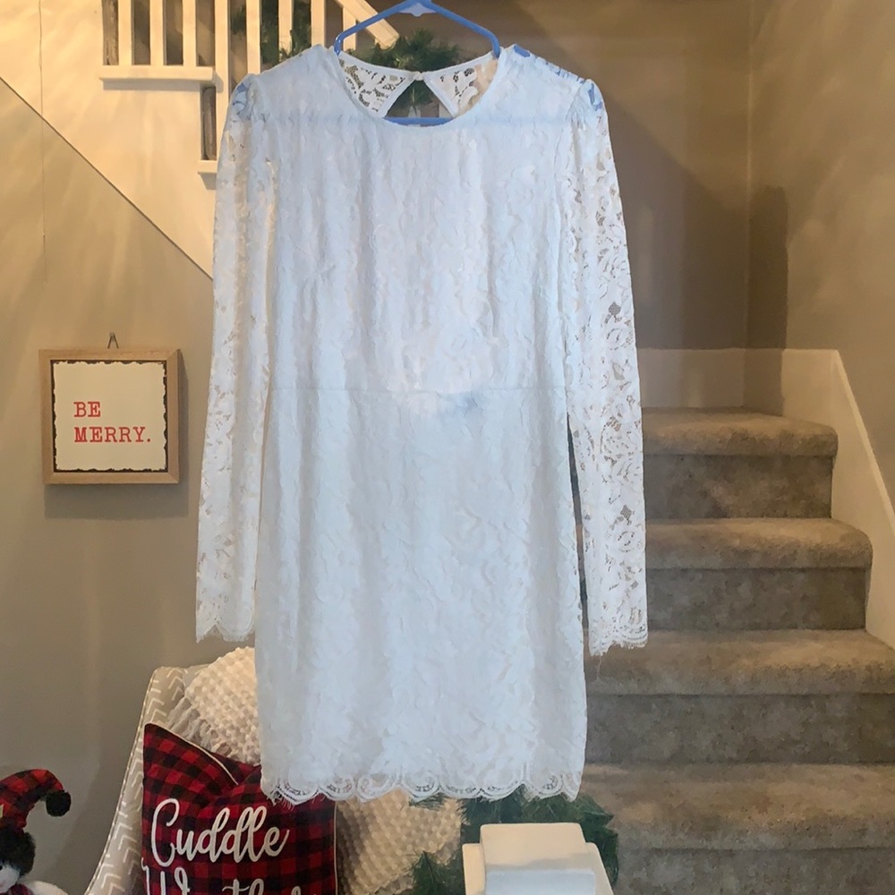 Lulus white lace dress